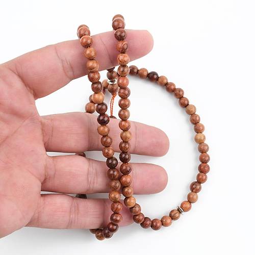 G�l A�ac� 99luk K�re Kesim 6mm Namaz Tesbih