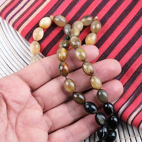 Boynuz Kar���k Usta ��i �mzal� Tombul Beyzi 9x13mm Tesbih