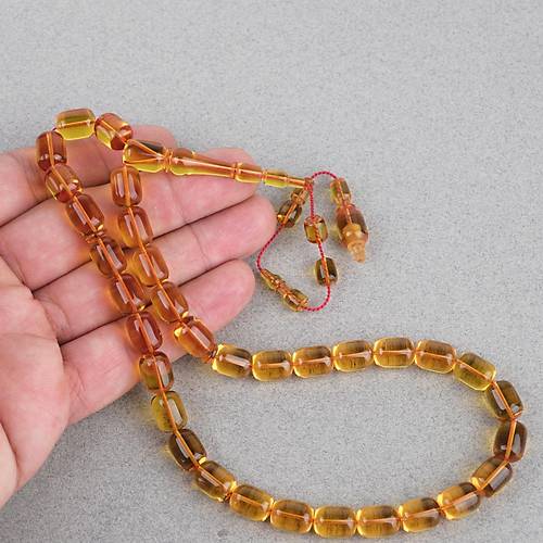 Alman Katalin Usta ��i Kaps�l Kesim 8x11.5mm Tesbih -Sar�