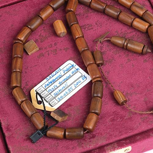 Kahverengi Plesenk Aac Yumuak Kesme Kesim 9x14mm Tesbih