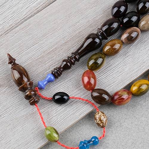 Katalin �ubuk Usta ��i �mzal� Yumurta Kesim 9x13mm Tesbih