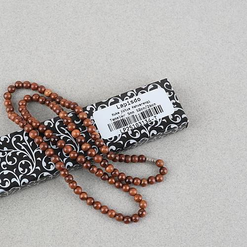 Kuka 5mm K�re Kolye 52cm/26cm - Kahverengi