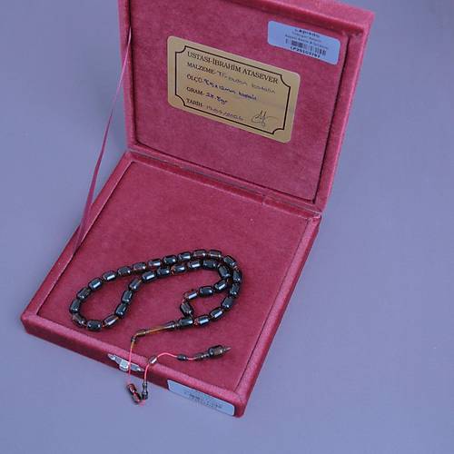 �brahim Atasever Usta ��i �mzal� Tirb��on Katalin Kaps�l Kesim 8.5x11mm Tesbih