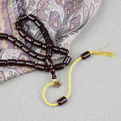 Omari S�kma Kehribar Kaps�l Kesim Oturtma �mameli Sistemli 7x11mm Tesbih