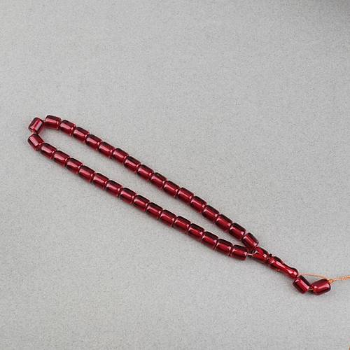 Katalin �ubuk Kaps�l Kesim 9x12mm Tesbih - �effaf Bordo P�sk�ls�z