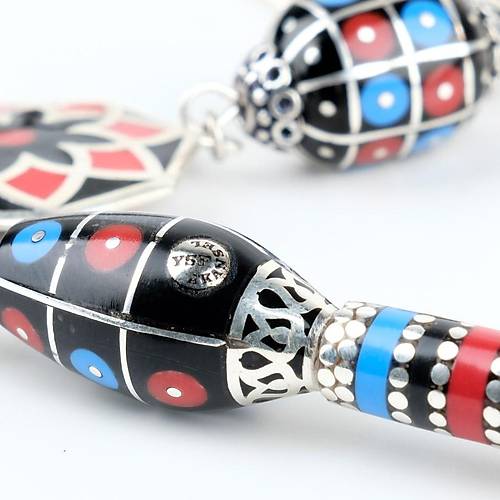 Erzurum Oltu 925Ayar Gm lemeli Nakka mame Gm Pskl Kapsl Kesim 13x15mm Tesbih