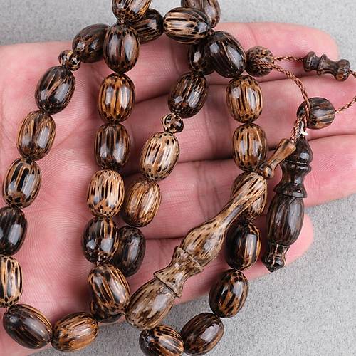 Vah�i Palmiye A�ac� Yumurta Kesim 10x13mm Tesbih