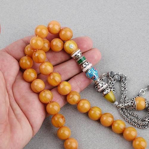 Skma Kehribar zel Gm Nak leme mame 925Ayar Gm Pskl Kre Kesim 13mm Tesbih