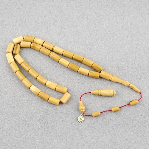 Kadim Katalin Eski Obje Usta ��i �mzal� Yumu�ak Kesme Kesim 6.5x11mm Tesbih