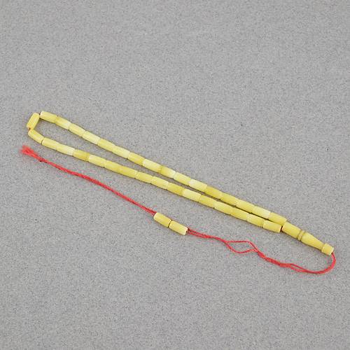 S�kma Kehribar Kesme Kesim 4x8mm Tesbih -Sar�