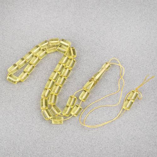 U�ak Cam� Kesme Kesim 7x9mm Tesbih - �effaf Sar�