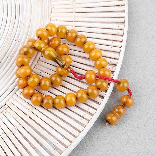 S�kma Kehribar Dik Damar Bilek Boy Tekerlek Kesim 11x8.5mm