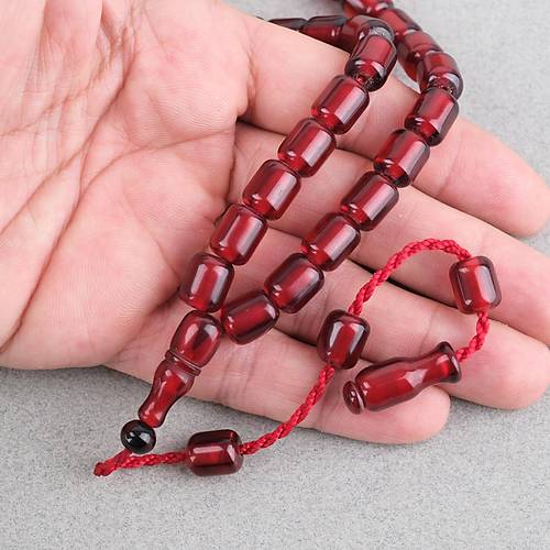 Ate� Kehribar Kaps�l Kesim 9x11mm Tesbih