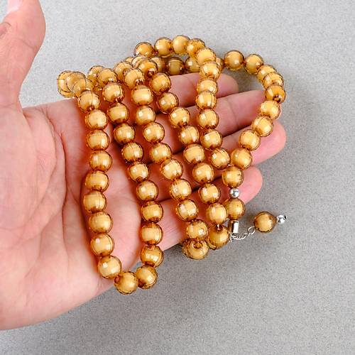 Monomer 99luk K�re Kesim 9mm Namaz Tesbihi Kahverengi