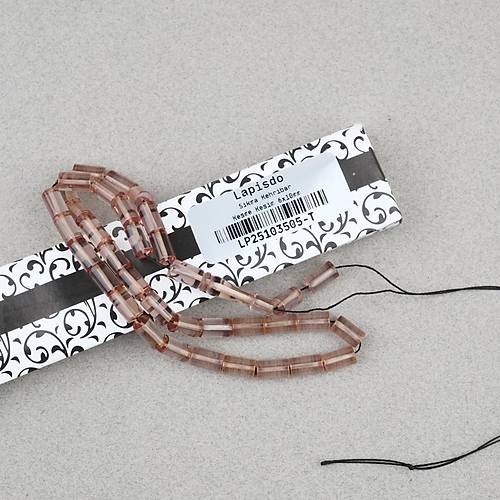 S�kma Kehribar Kesme Kesim 6x10mm Tesbih P�sk�ls�z �effaf Siyah