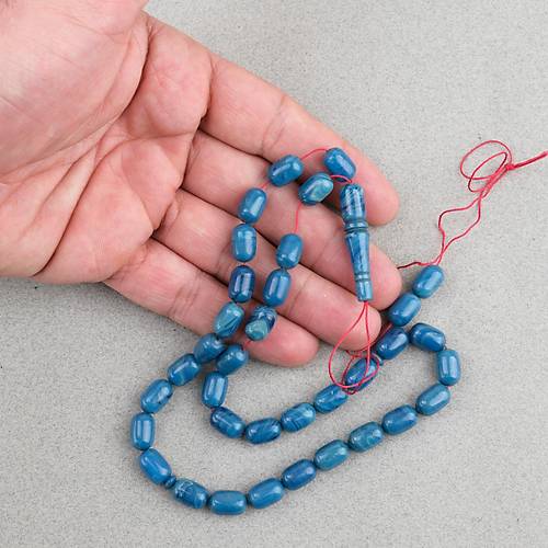 S�kma Kehribar Kaps�l Kesim 7x11mm Tesbih P�sk�ls�z