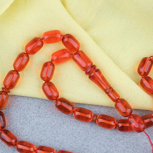 Ate� Kehribar Kaps�l Kesim 7x11mm Tesbih P�sk�ls�z