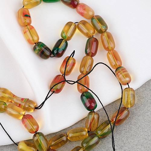 S�kma Kehribar Kaps�l Kesim 7x11mm Tesbih P�sk�ls�z