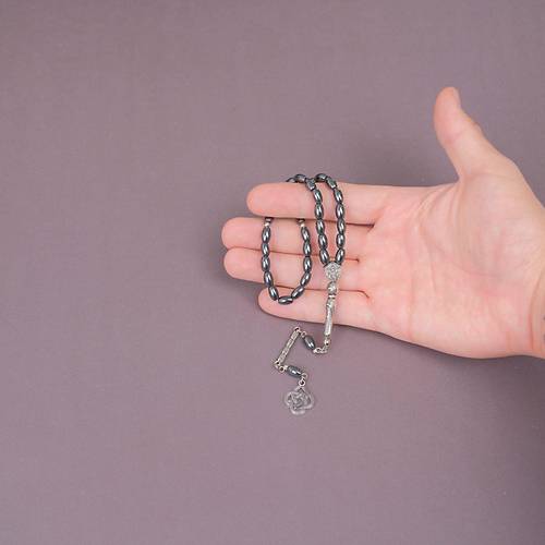 Hematit Ta�� Do�al Ta� Arpa Kesim 5.5x8.5mm Tesbih