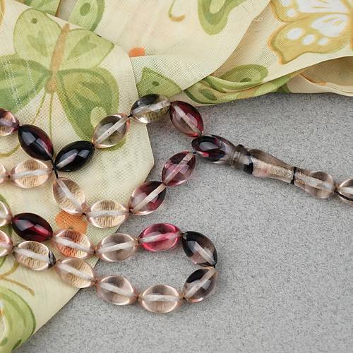 S�kma Kehribar Beyzi Kesim 7x11mm Tesbih