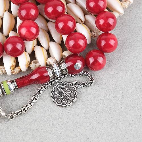 S�kma Kehribar �zel G�m�� Nak�� �mame Bas�k K�re Kesim 12x13mm Tesbih