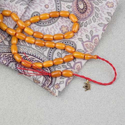 Omari S�kma Kehribar Kaps�l Kesim Oturtma �mameli Sistemli 7x11mm Tesbih