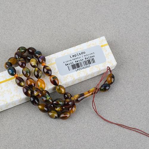 Arizona Katalin Beyzi Kesim 8x12mm Tesbih (P�sk�ls�z) - Sedefli
