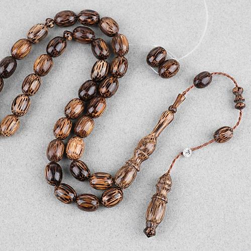 Vah�i Palmiye A�ac� Yumurta Kesim 10x13mm Tesbih