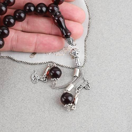 Katalin �ubuk Alpaka P�sk�ll� K�re Kesim 11mm Tesbih -Vi�ne ��r���