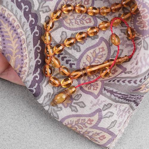 S�kma Kehribar Beyzi Kesim Sistemli Bilek Boy 5x8mm Tesbih Sar�