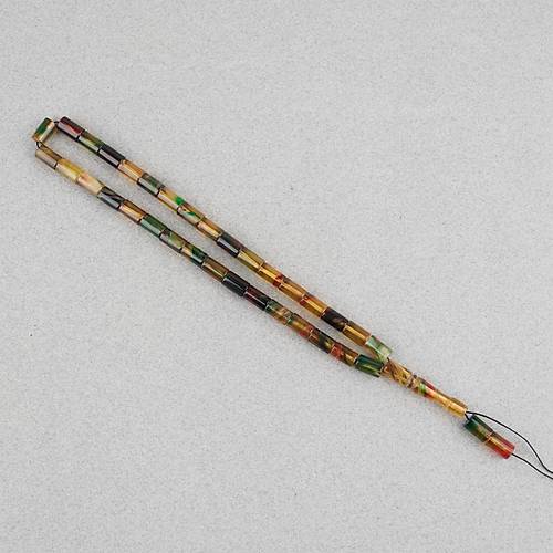 S�kma Kehribar Kesme Kesim 6x10mm Tesbih P�sk�ls�z Sar� Ye�il