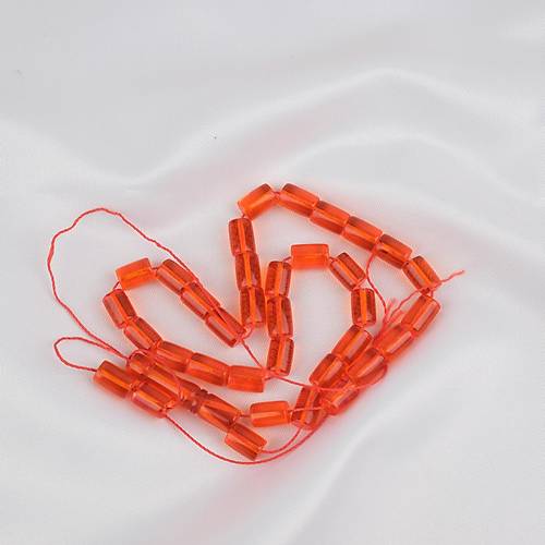 U�ak Cam� Kesme Kesim 7x10.5mm Tesbih -�effaf Turuncu