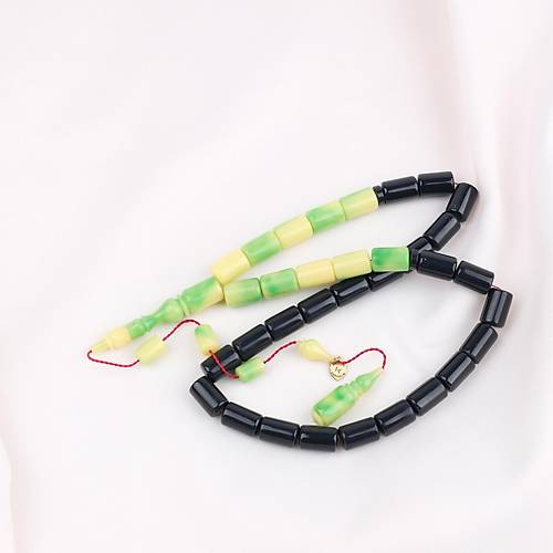 Katalin Dinlenmi� �ift Renk Usta ��i �mzal� Yumu�ak Kesme Kesim 8x13mm Tesbih
