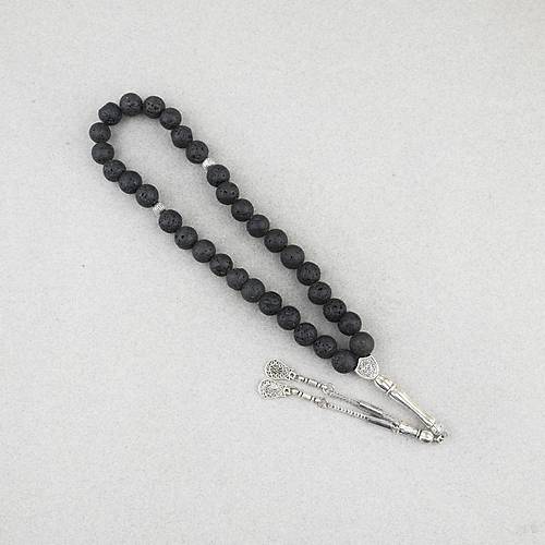 Lav Ta�� K�re Kesim 10mm Tesbih Alpaka P�sk�ll�