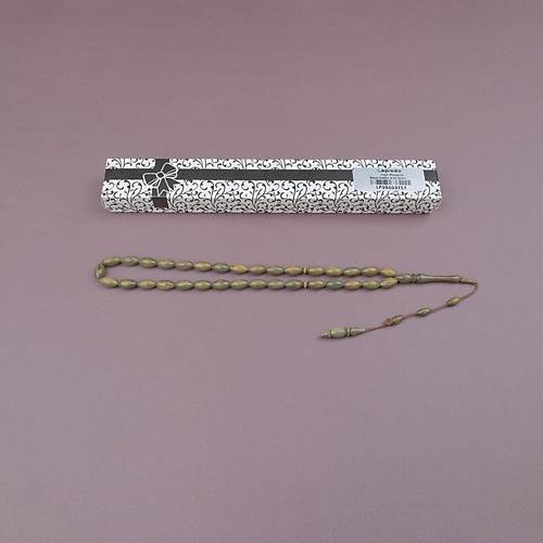 Ye�il Plesenk A�ac� Usta ��i �mzal� Beyzi Kesim 6.5x12mm Tesbih