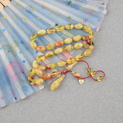 Kadim Katalin Eski Obje Usta ��i �mzal� Beyzi Kesim 7x11mm Tesbih