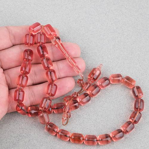 Alman Katalin Usta ��i Kaps�l Kesim 9x11.5mm Tesbih -�effaf G�l Kurusu