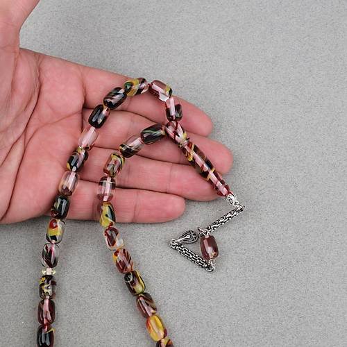 Arizona Katalin Alpaka P�sk�l Kaps�l Kesim 8x12mm Tesbih- Sedefli