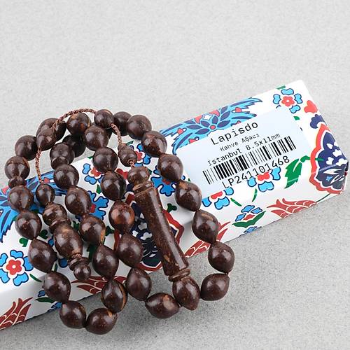 Kahve A�ac� Usta ��i �stanbul Kesim 8.5x11mm Tesbih