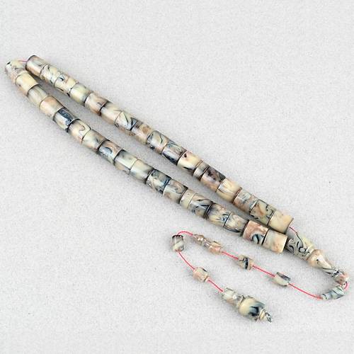 Skma Kehribar ngiliz Sandaloz Kesme Kesim 11.6x12mm Tesbih