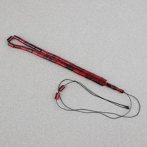 S�kma Kehribar Bilek Boy Kesme Kesim 5x9mm Tesbih-Bordo