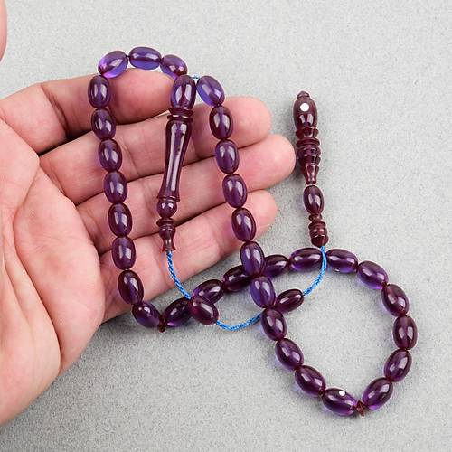 Ate� Kehribar Eski Oyun Zar Obje Patinli Beyzi Kesim 7.5x11mm Tesbih