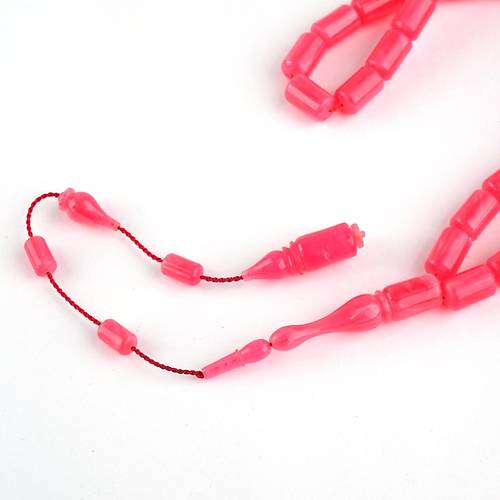 Kadim Katalin Eski Amerikan Istaka Kapsl Kesim  6x10mm Tesbih -Pembe