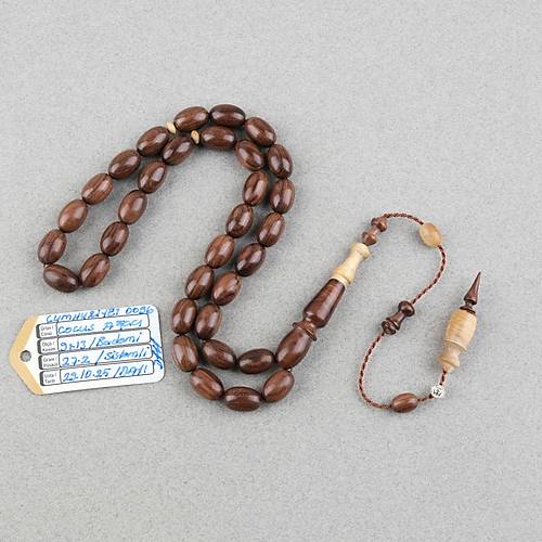 Cocus A�ac� Usta ��i �mzal� Bademi Kesim 9x13mm Tesbih