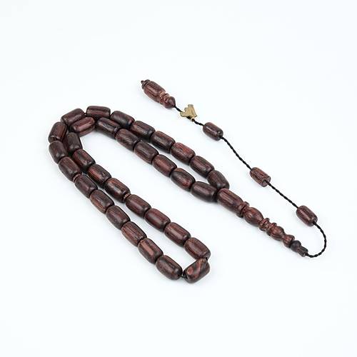 Krmz Plesenk Aac Kapsl Kesim 9x14mm Tesbih