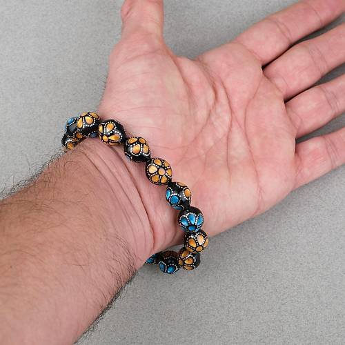 Kuka G�m�� ��lemeli Sistemli, G�m�� Nakka� �mame Beyzi Kesim 11x13mm Tesbih ve Bileklik Seti