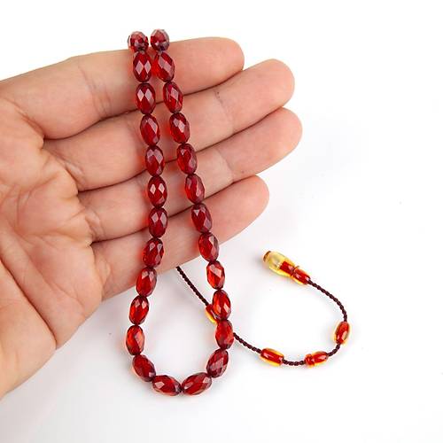 Osmanl Ate-i Kehribar (Kolye) 41habbe 6x9.5mm Tesbih