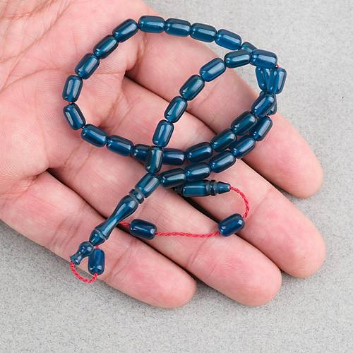 S�kma Kehribar Kaps�l Kesim Sistemli Bilek Boy 5x8mm Tesbih Z�mr�t Ye�ili