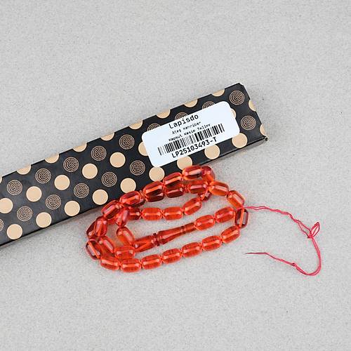 Ate� Kehribar Kaps�l Kesim 7x11mm Tesbih P�sk�ls�z