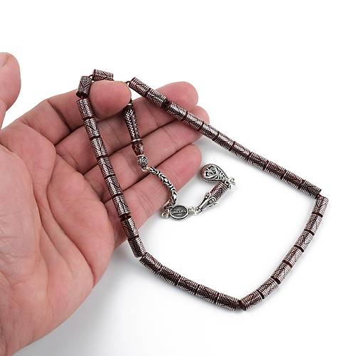 Kuka 925Ayar Gm akm ve Gm Pskl Kesme Kesim 6x10mm Tesbih